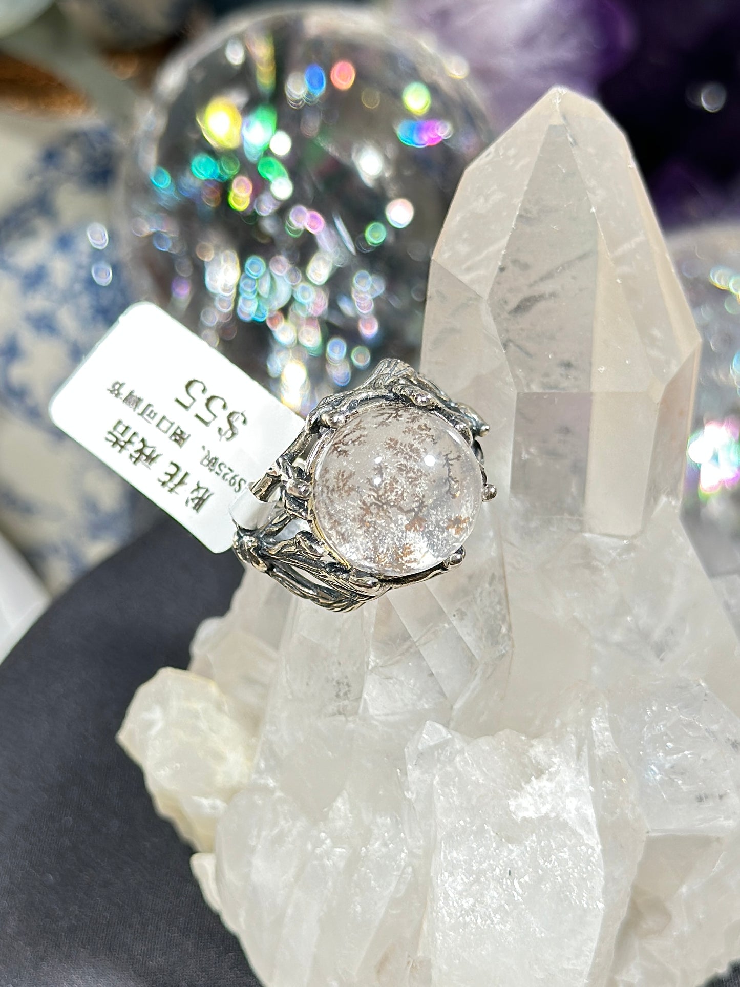 Small gum flower S925 silver ring