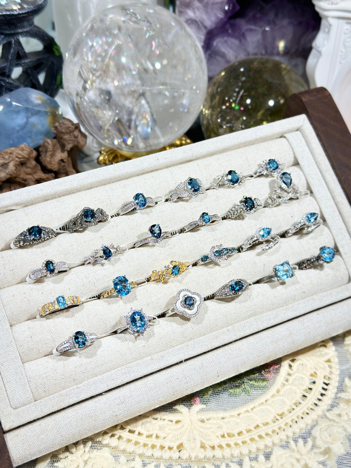 Blue Topaz Ring S925 Silver