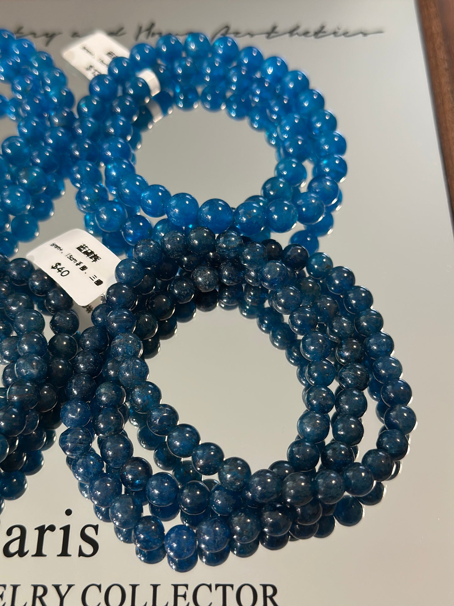 Blue phosphorus glow multiple circles