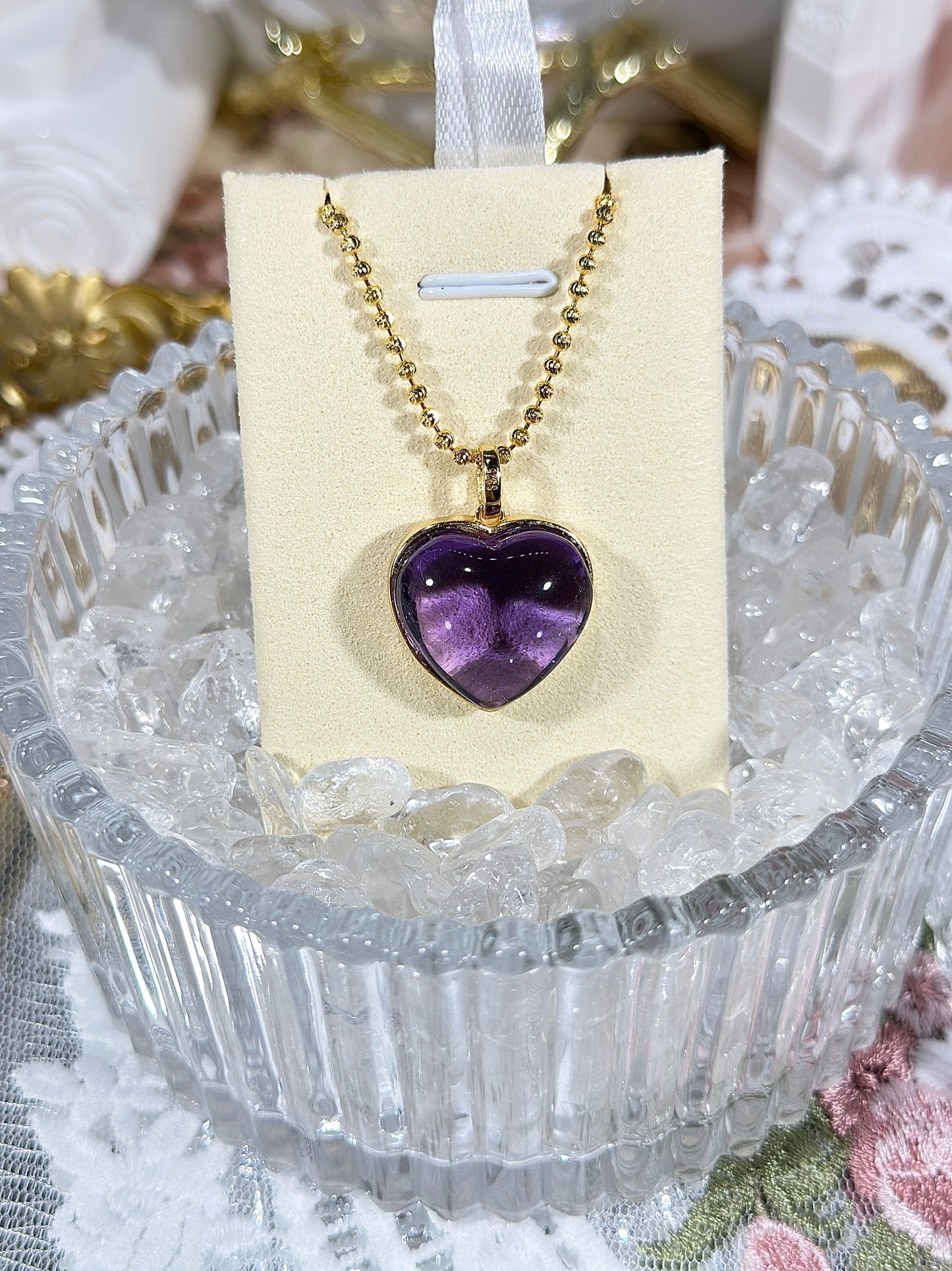 Amethyst Heart Necklace S925 Silver