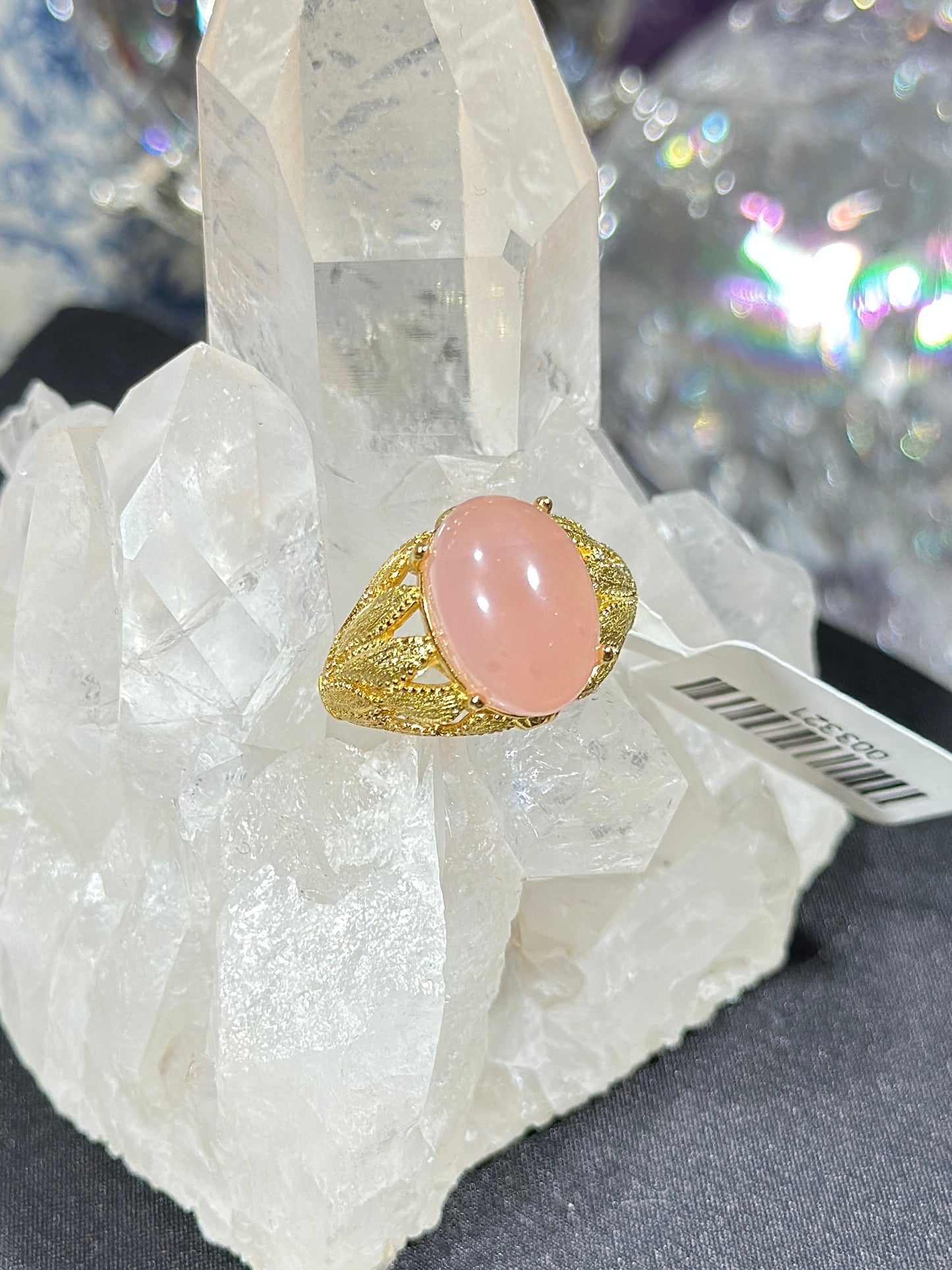 Rose Quartz S925 Silver Ring