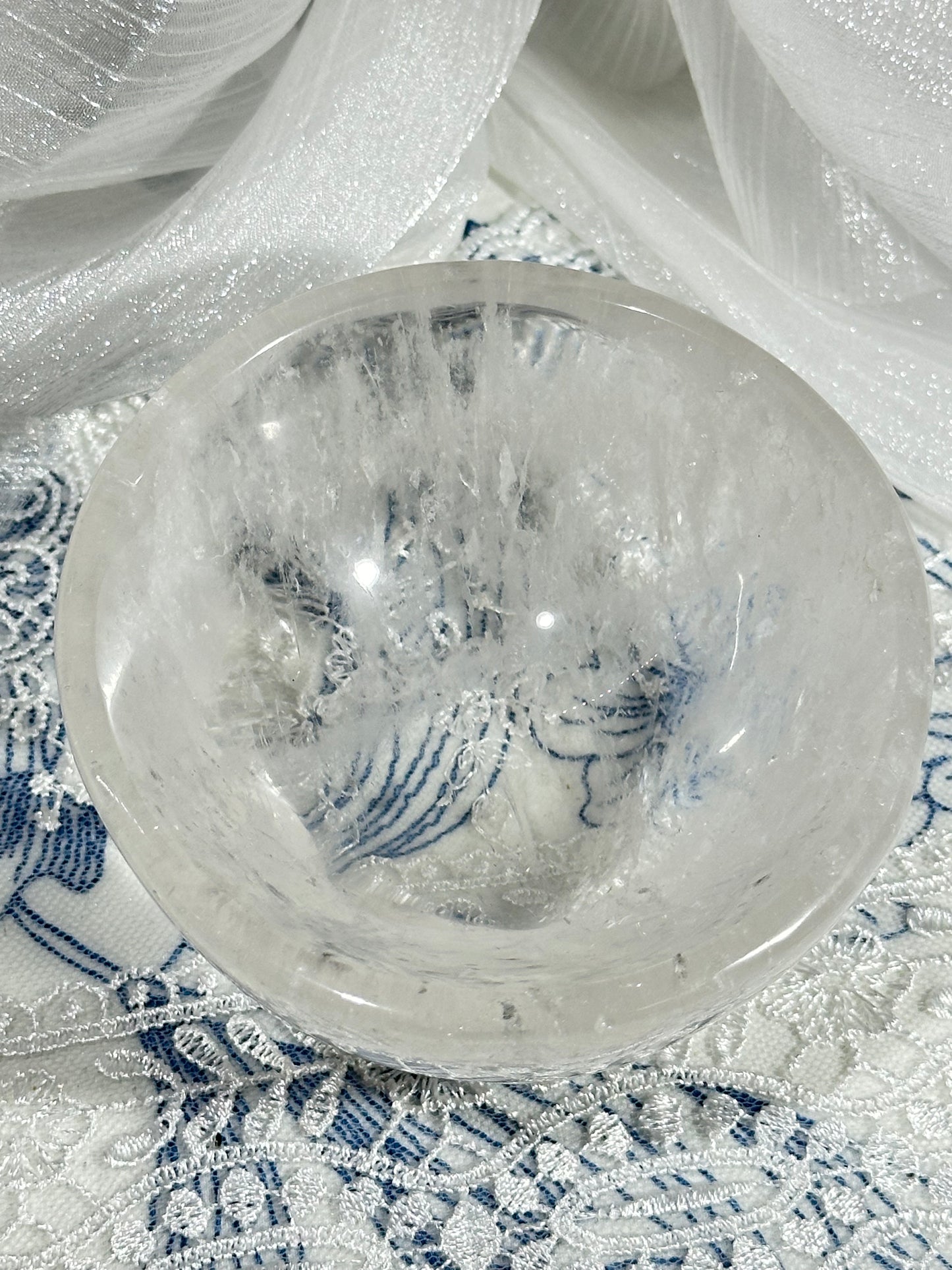 White crystal bowl