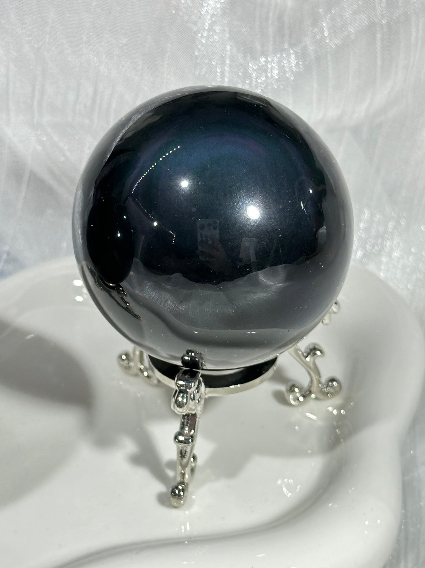 Colorful Obsidian Crystal Ball