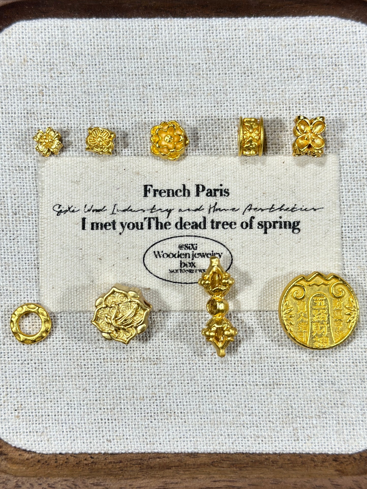 Ancient golden spacer beads accessories