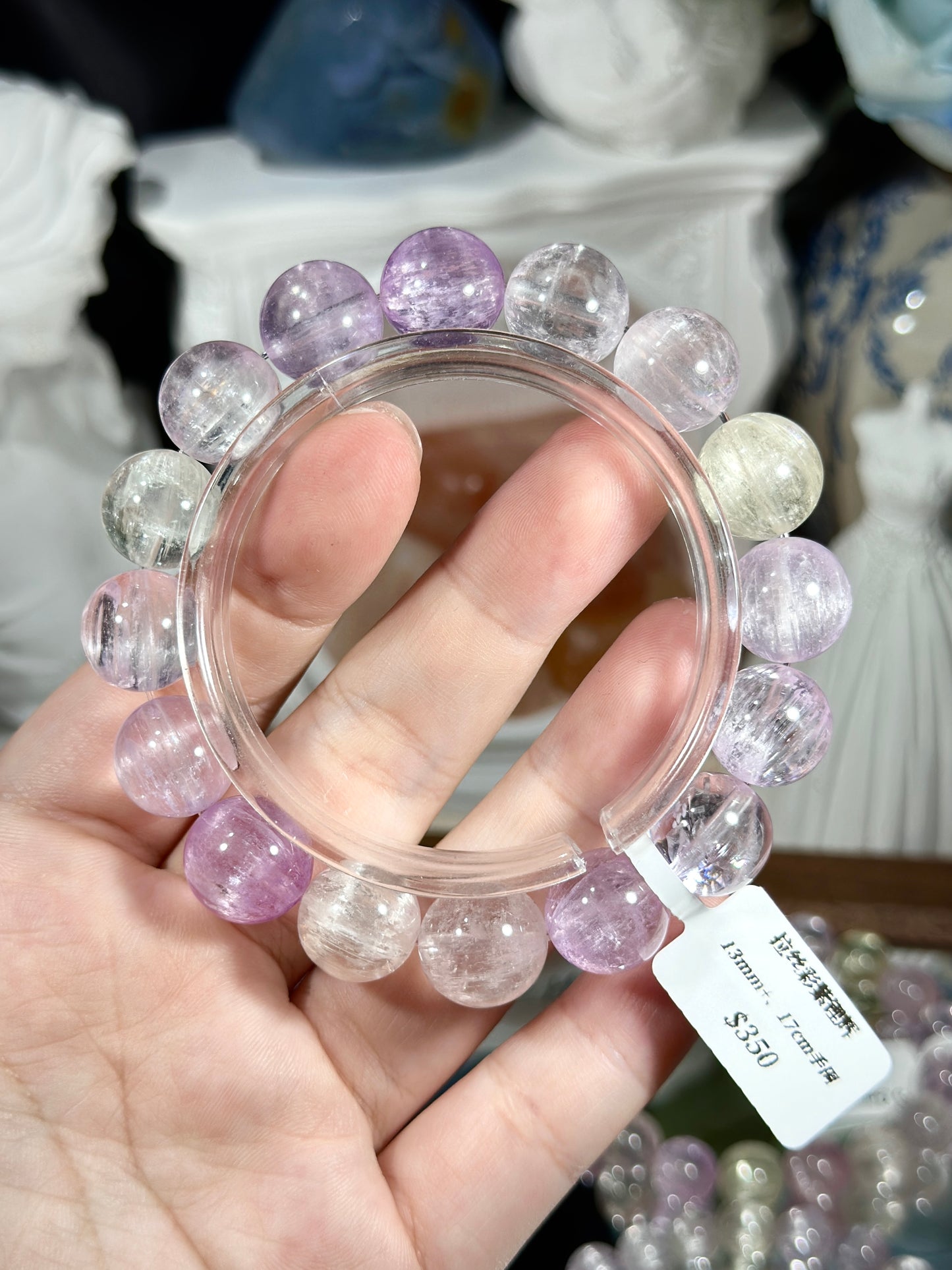 Brushed purple kunzite