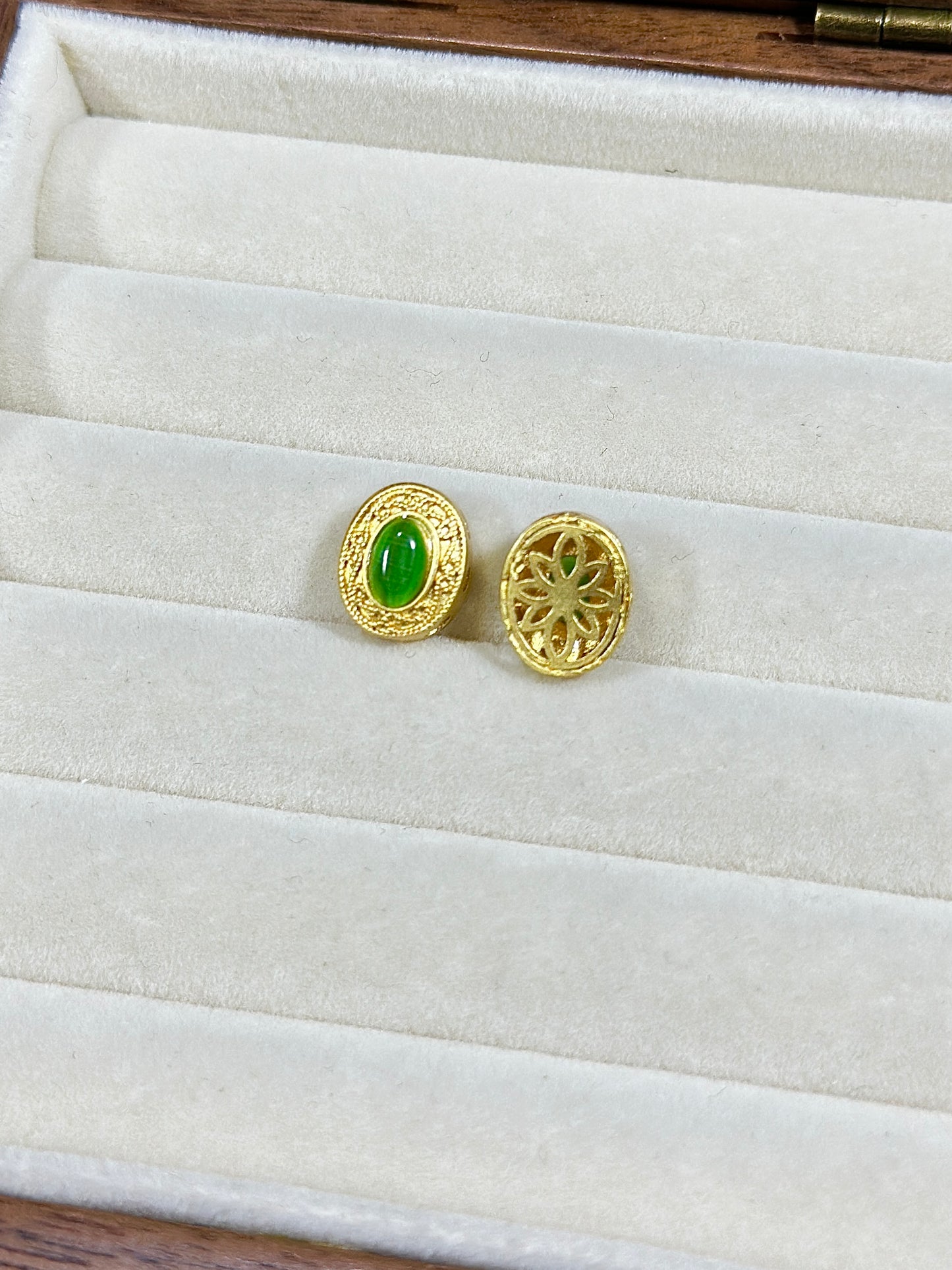 Jadeite Oval Spacer Beads