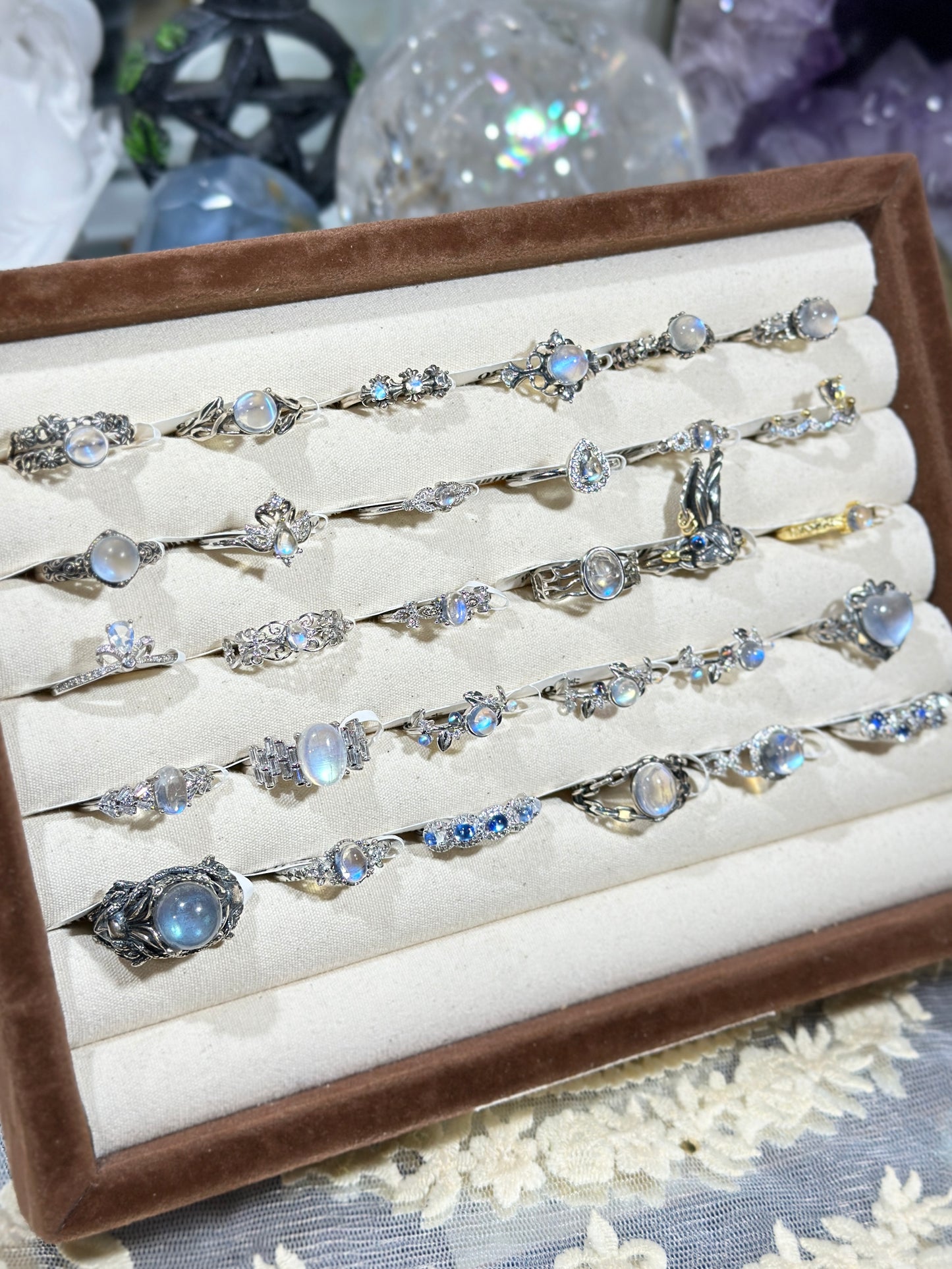 Blue Moonstone Ring S925 Silver