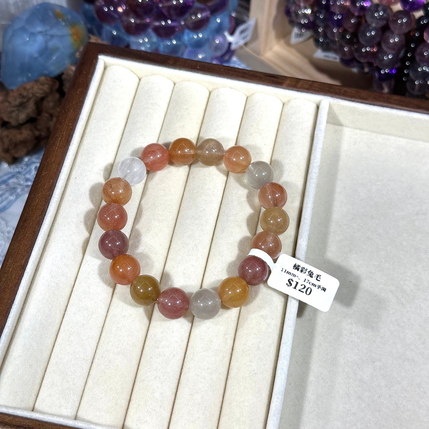 Orange rabbit fur crystal