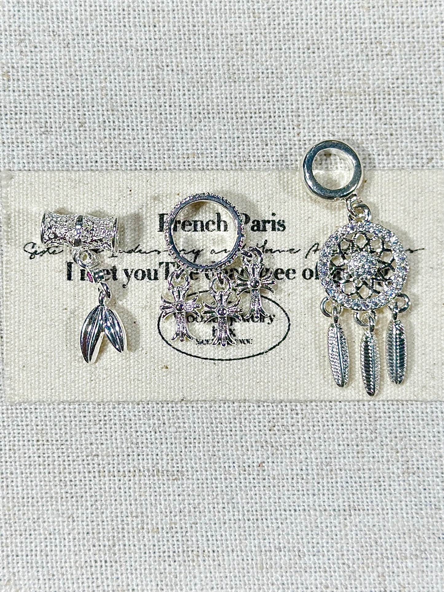 Bright silver drip accessories