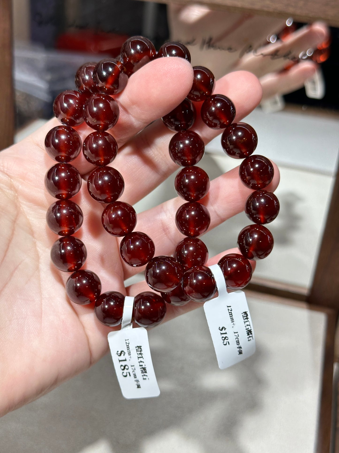 Orange-red garnet