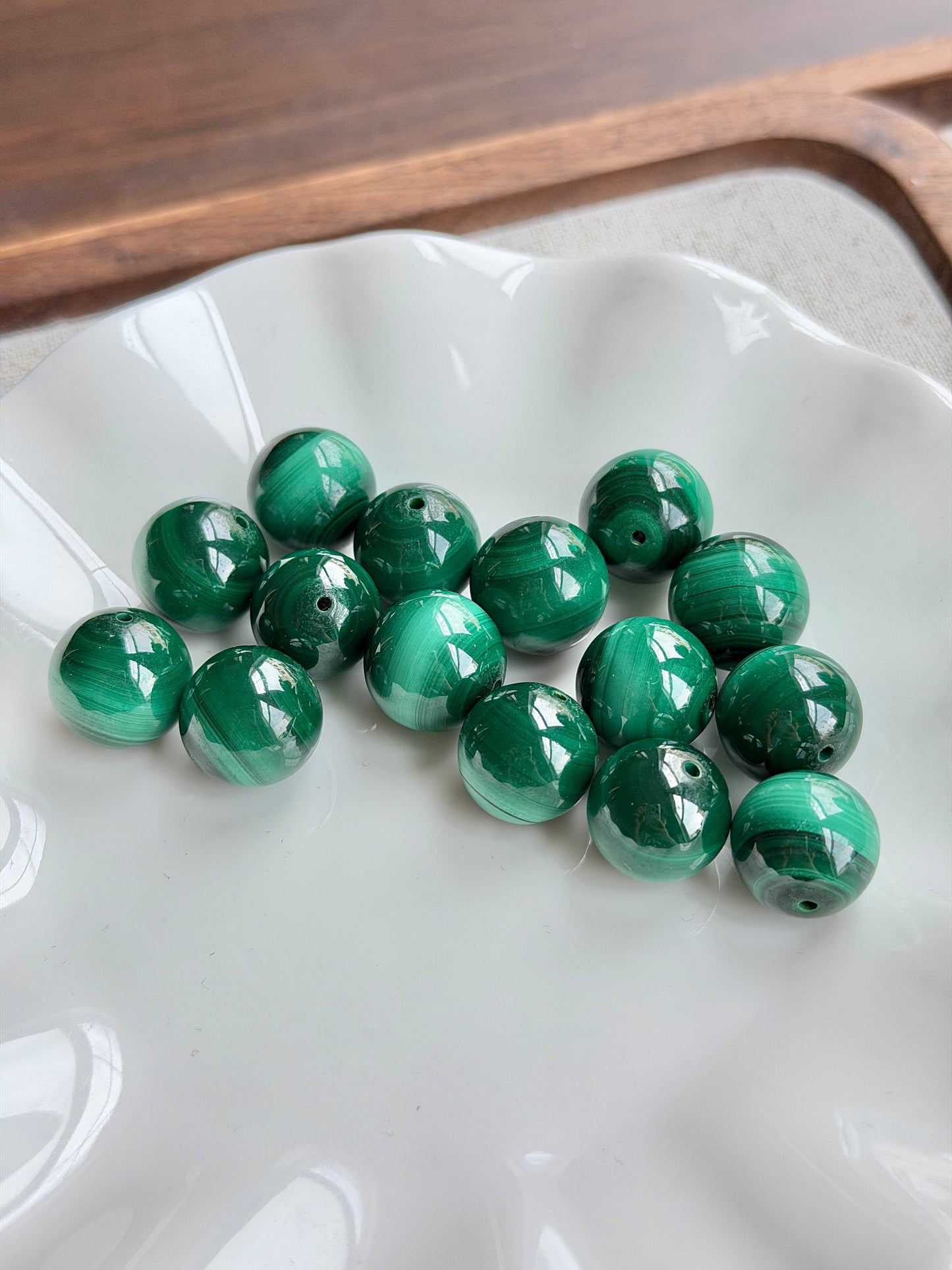 孔雀石单珠 14mm+