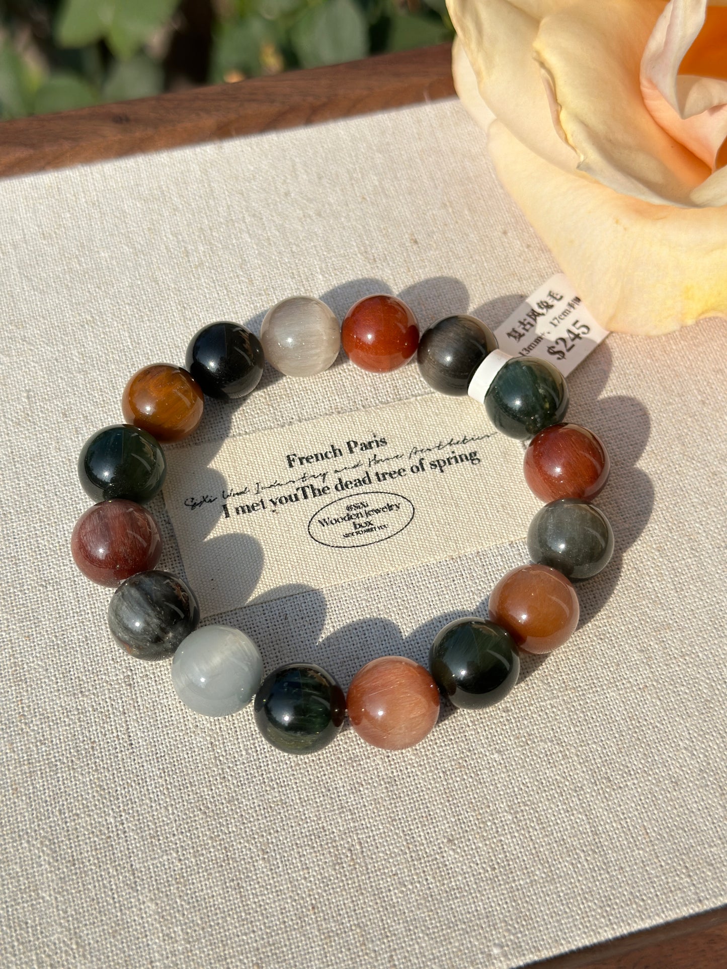 Vintage rabbit fur crystal