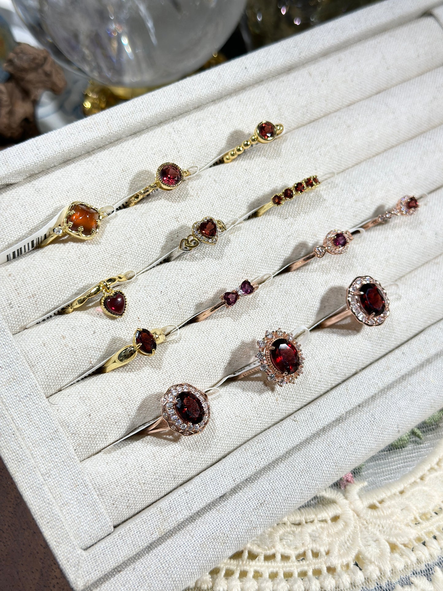 Garnet Ring S925 Silver