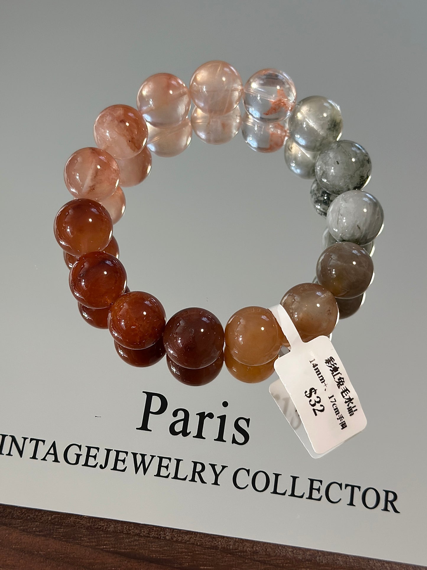 Rainbow rabbit fur crystal