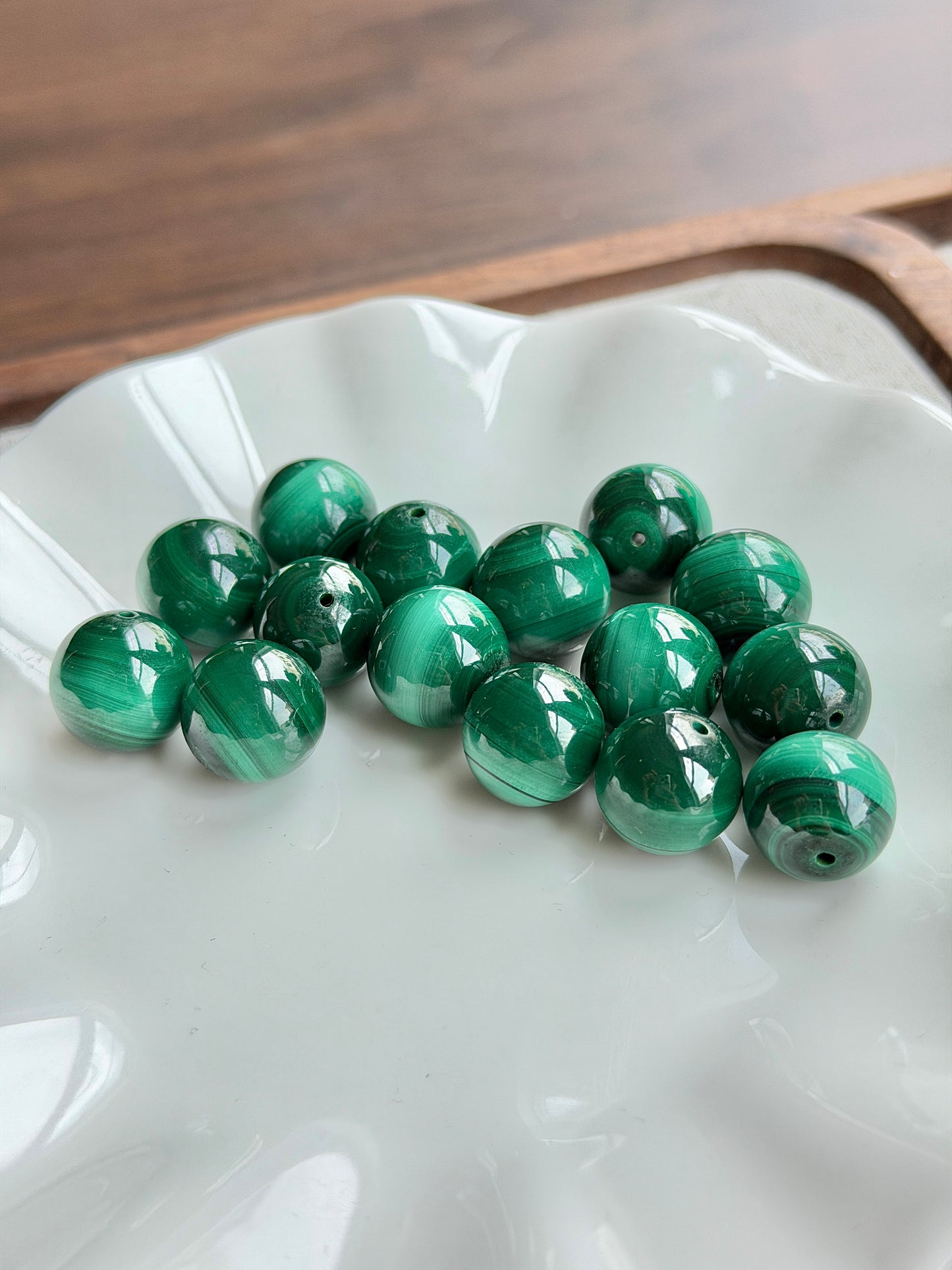 孔雀石单珠 14mm+