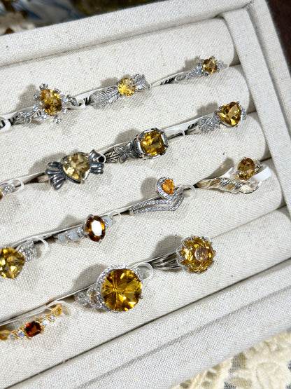 Citrine Ring S925 Silver
