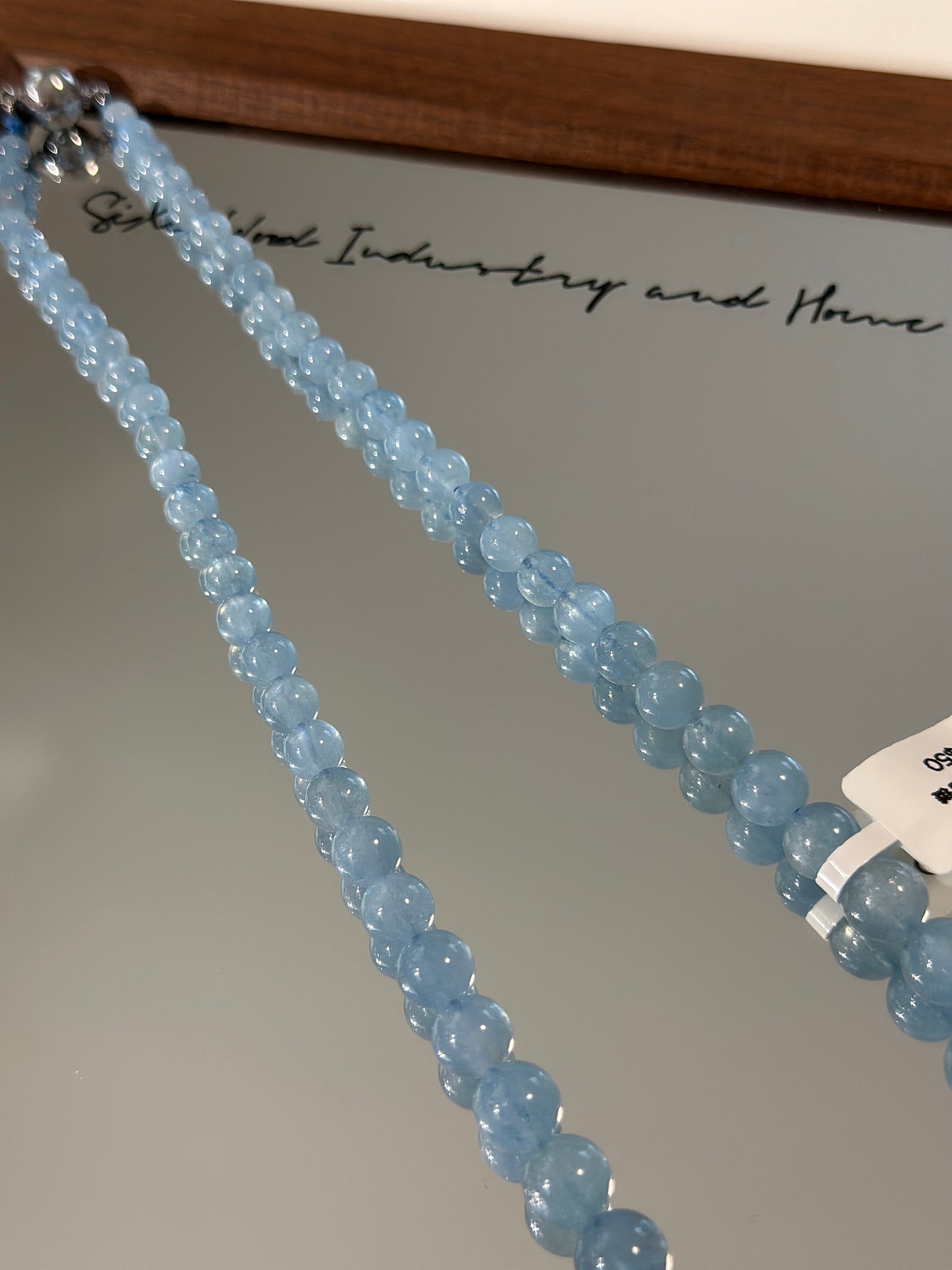 Aquamarine pagoda chain necklace