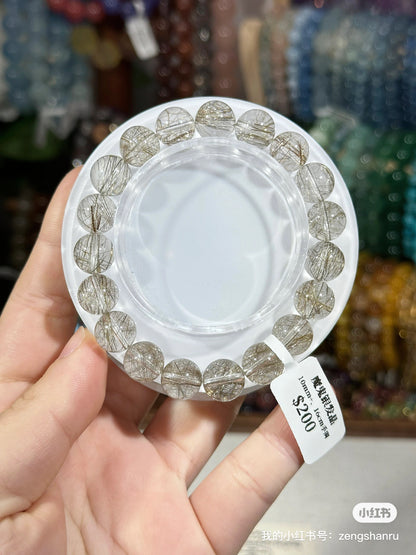 Clear Devil Silver Rutilated Quartz Crystal