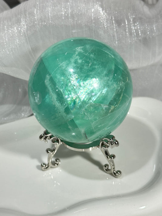 Green Fluorite Crystal Ball