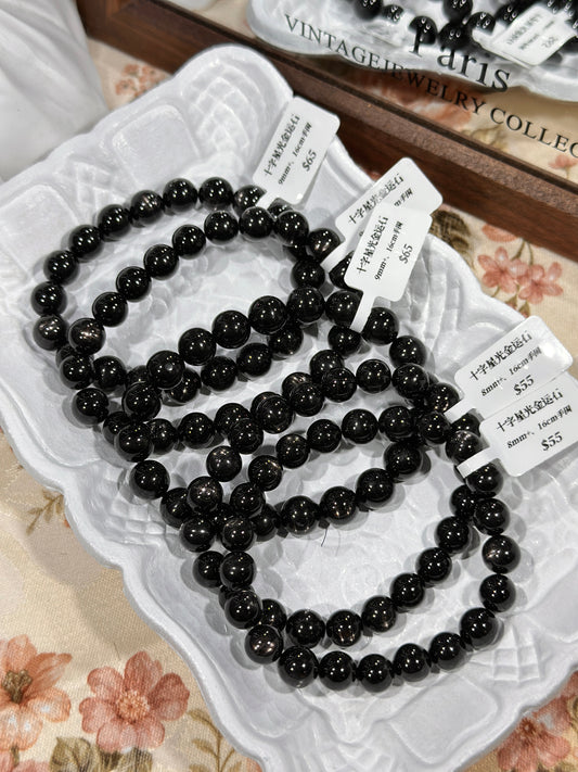 Cross Star Light Gold Luck Stone