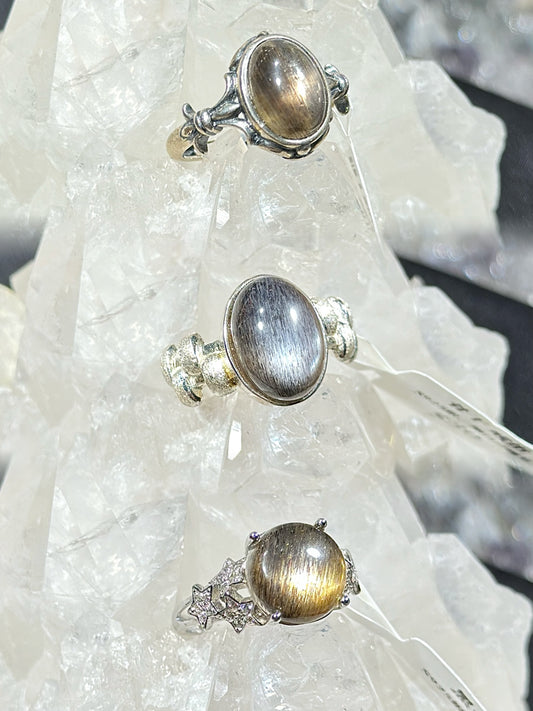 Black Gold Backbone S925 Silver Ring