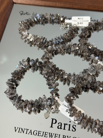 双尖黑闪灵水晶