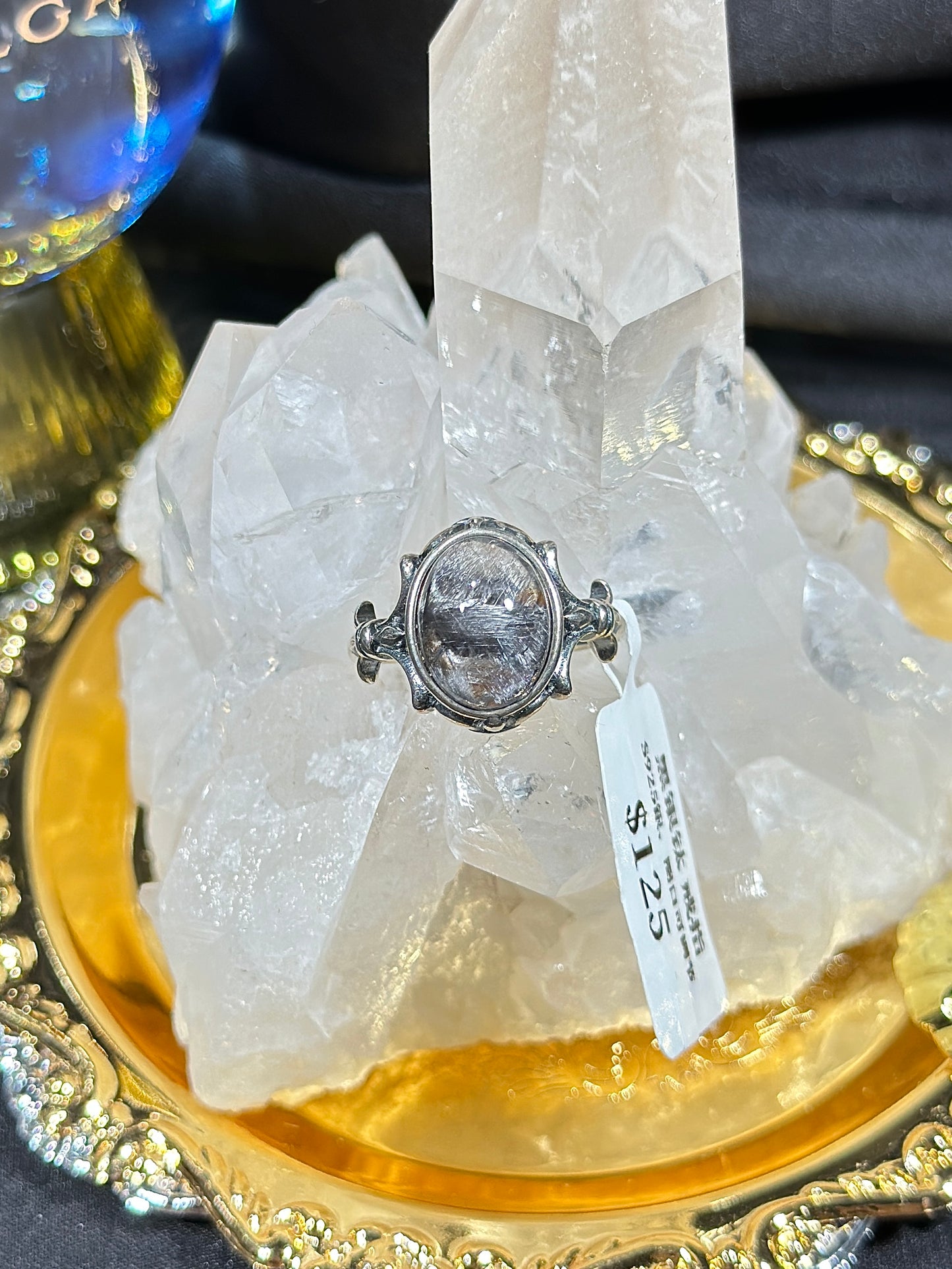 黑银钛S925银戒指