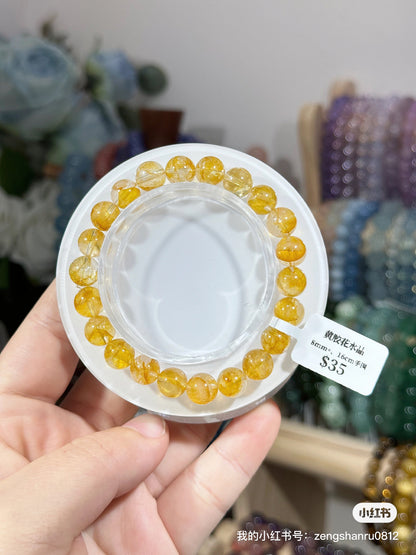 Yellow Gum Flower Crystal