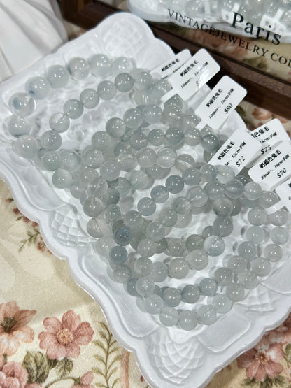 Cream blue rabbit fur