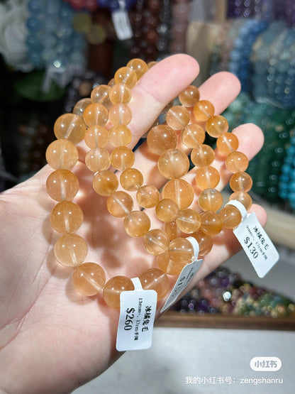 Ice orange rabbit hair crystal