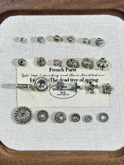 Antique silver bead spacer