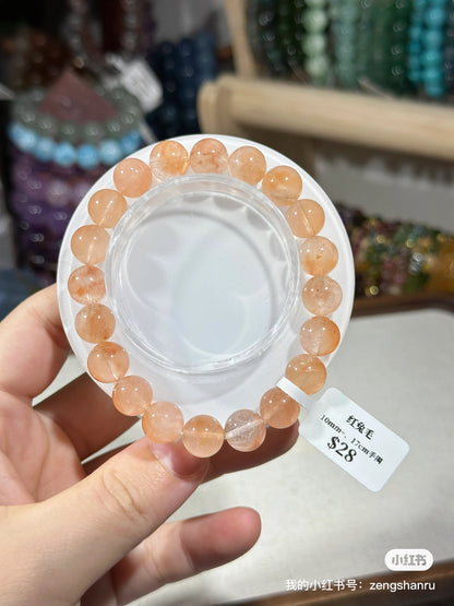 Red rabbit fur crystal