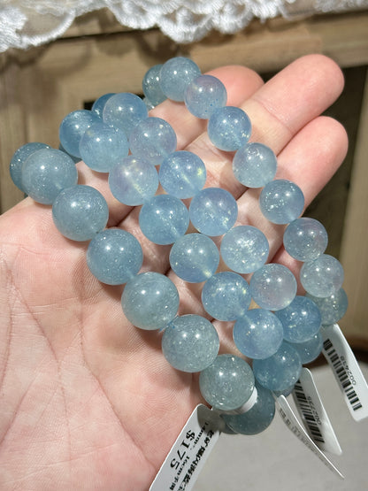 Old mine sparkling aquamarine crystal