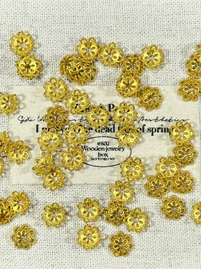 Ancient gold 7mm + receptacle