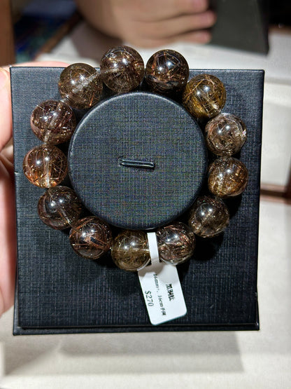 Black copper titanium crystal