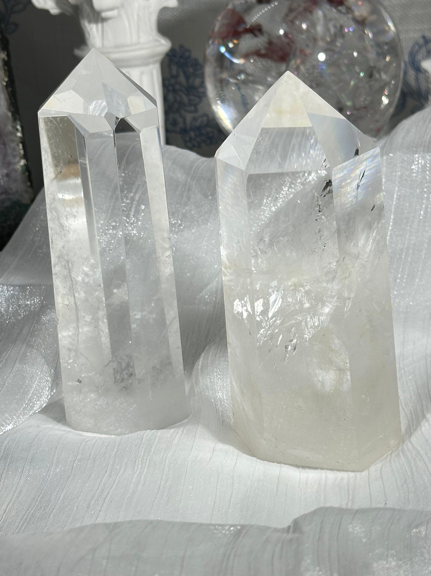 White crystal crystal column