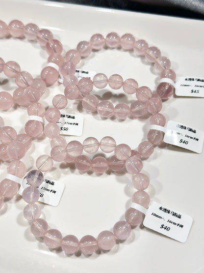 Water-transparent horse pink crystal