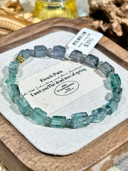 Free-Shaped Sugar Cube Blue Purple Tourmaline