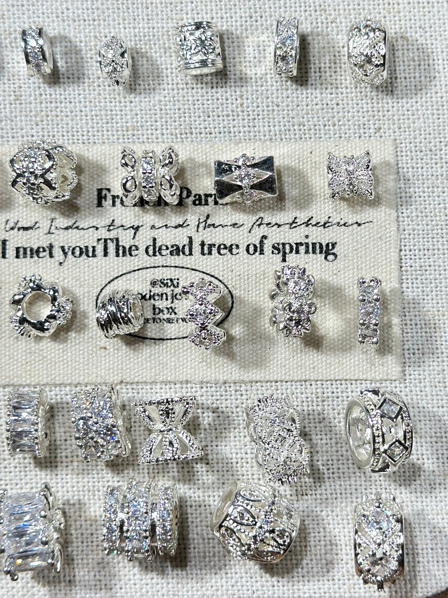 Bright silver ring spacer