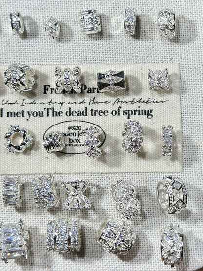 Bright silver ring spacer