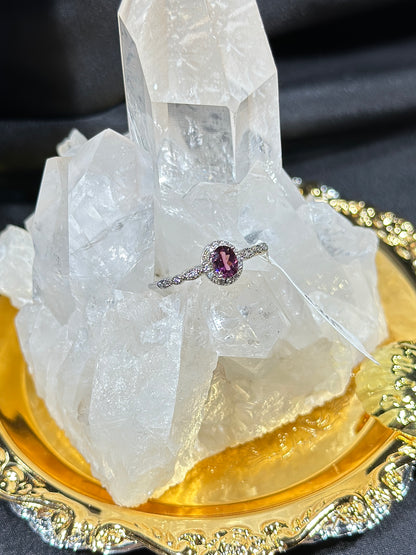 Pink Topaz S925 Silver Ring