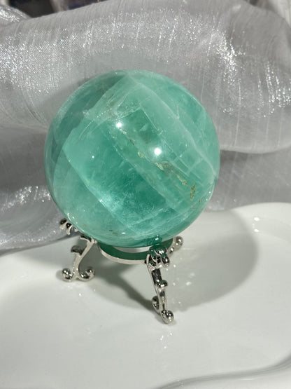 Green Fluorite Crystal Ball