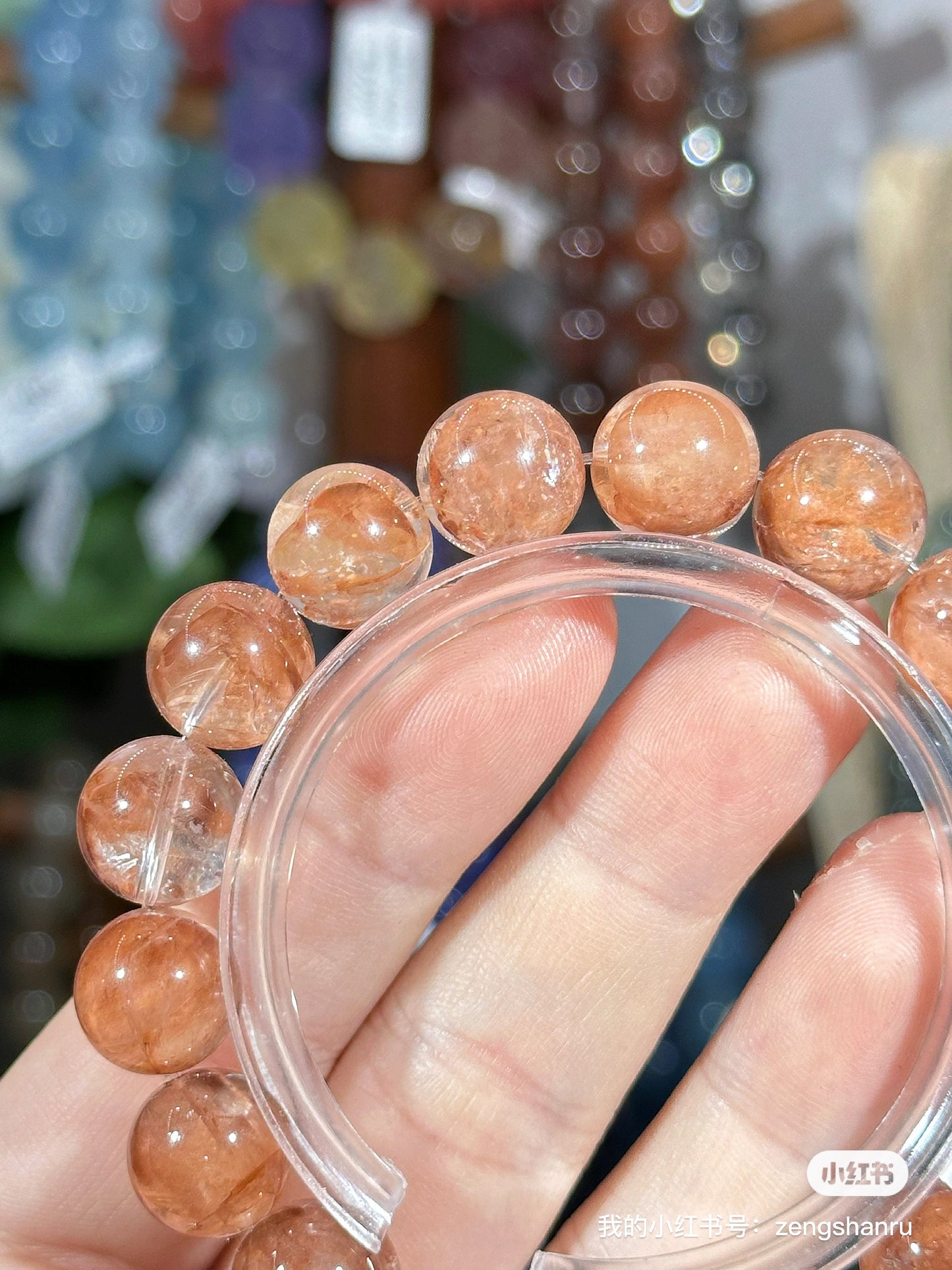 Dried rose red gum flower crystal