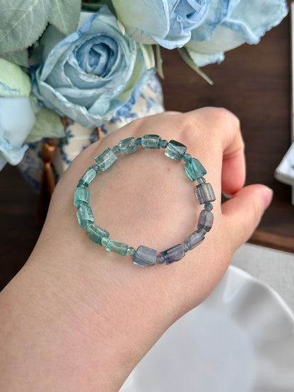 随形方糖蓝紫色碧玺