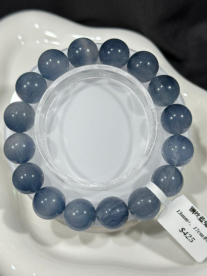 Steel wire blue rabbit fur crystal