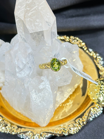 Peridot S925 silver ring-2
