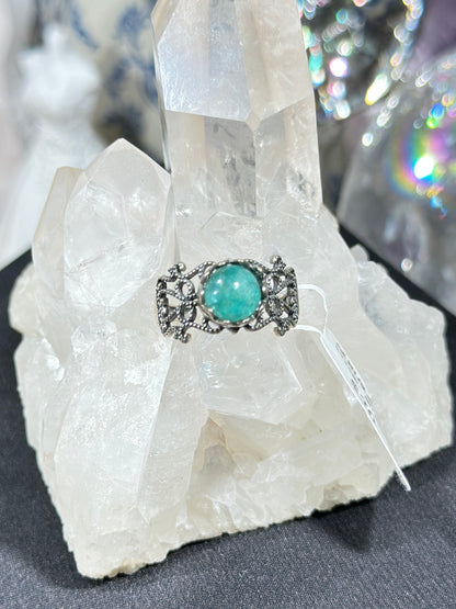 绿祖母晶S925银戒指