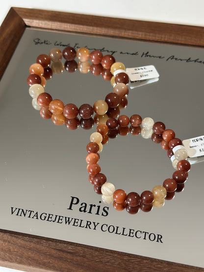 Red rabbit hair crystal