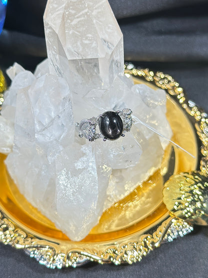 Gold Luck Stone S925 Silver Ring-2