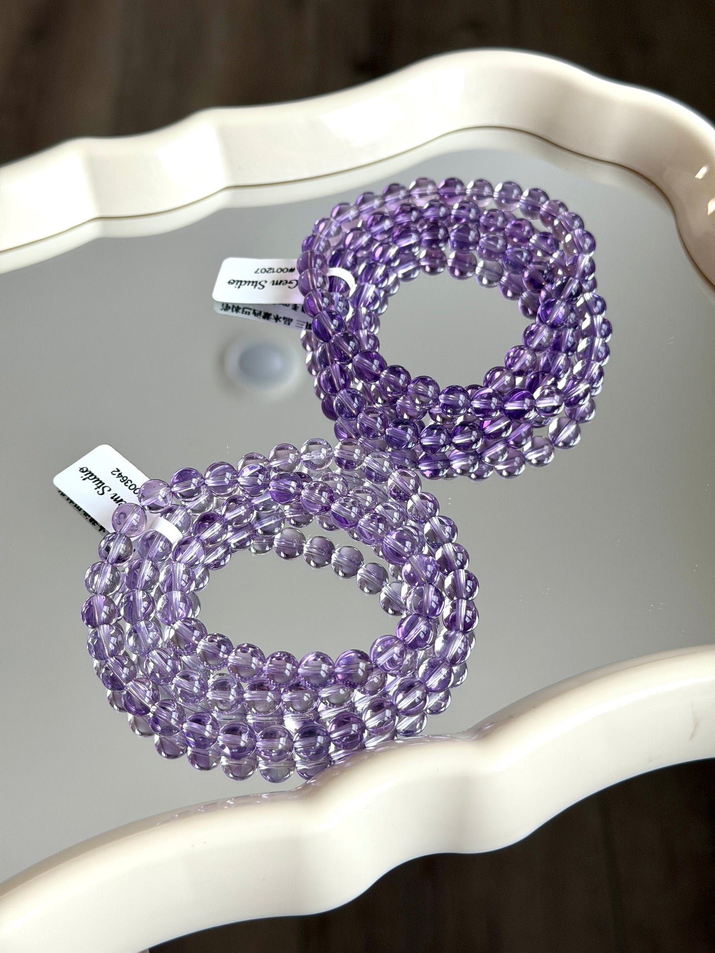 Clean Brazilian Amethyst Multi-Wrap Bracelet